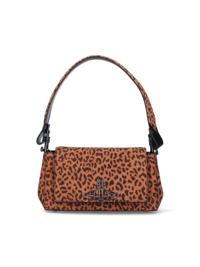 Vivienne Westwood Medium "Hazel" Shoulder Bag – Brown/Leopard