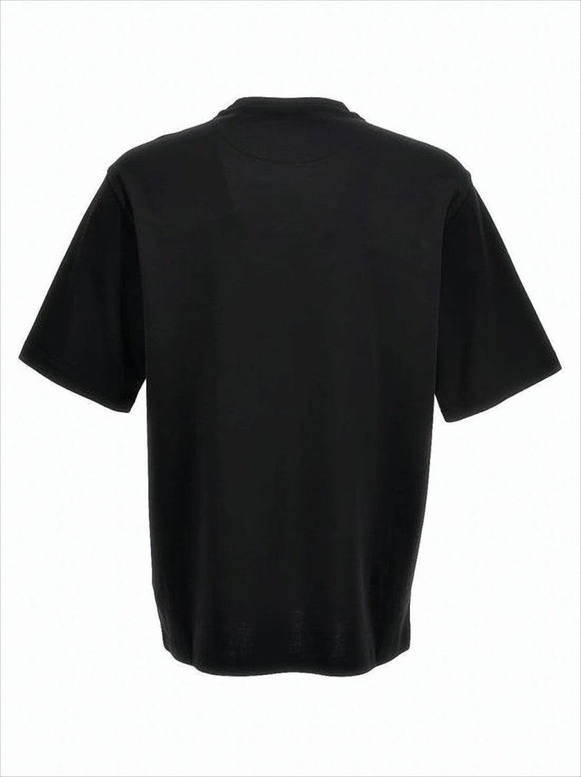 Prada Short-Sleeve Black Cotton T-Shirt
