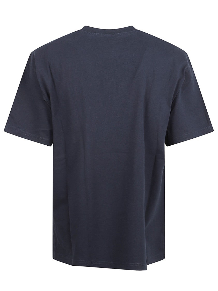 Givenchy Navy Cotton Jersey T-Shirt With Contrasting Logo Embroidery