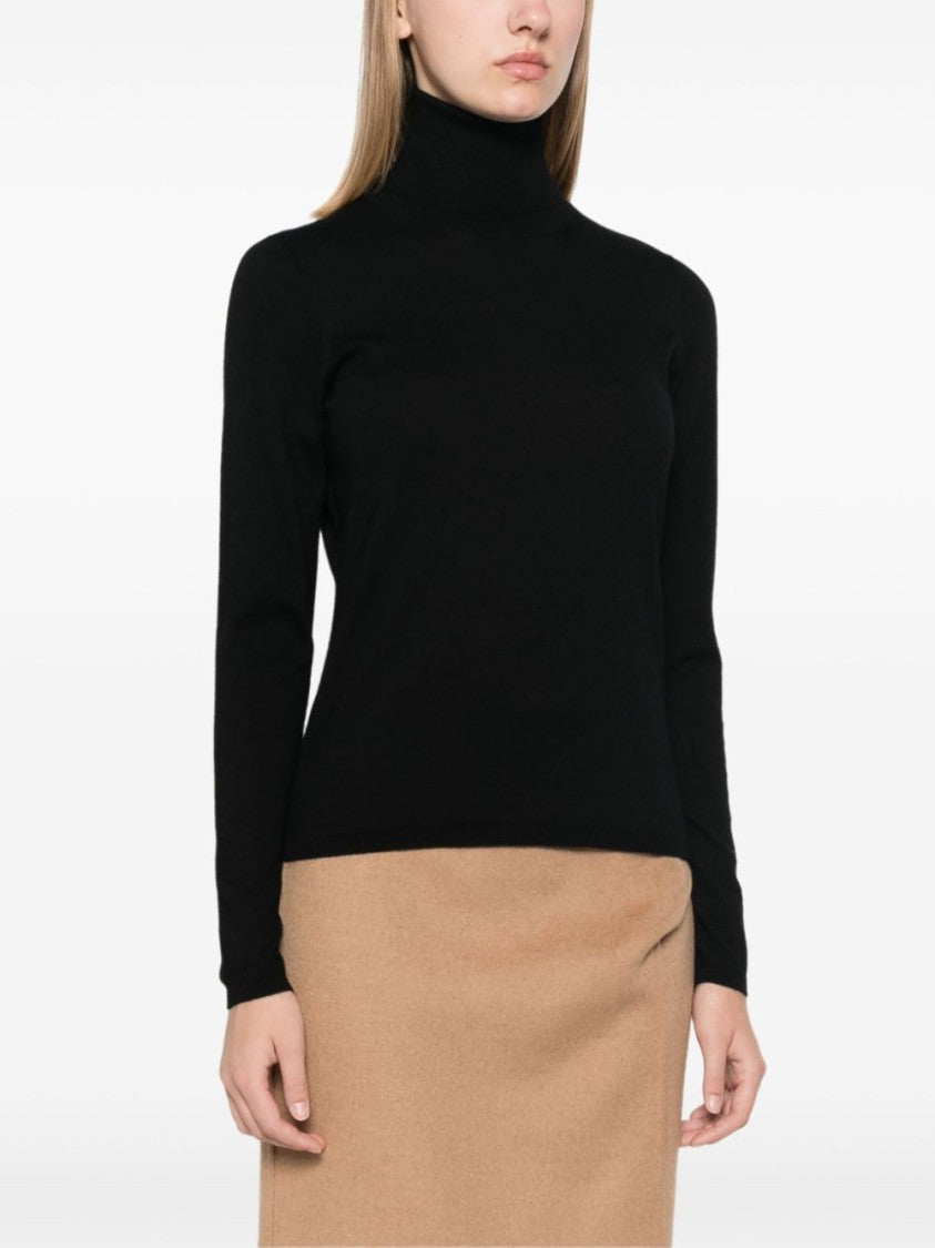Max Mara Black Cashmere Turtleneck