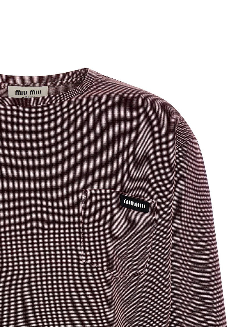 Miu Miu Jacquard Jersey T-Shirt
