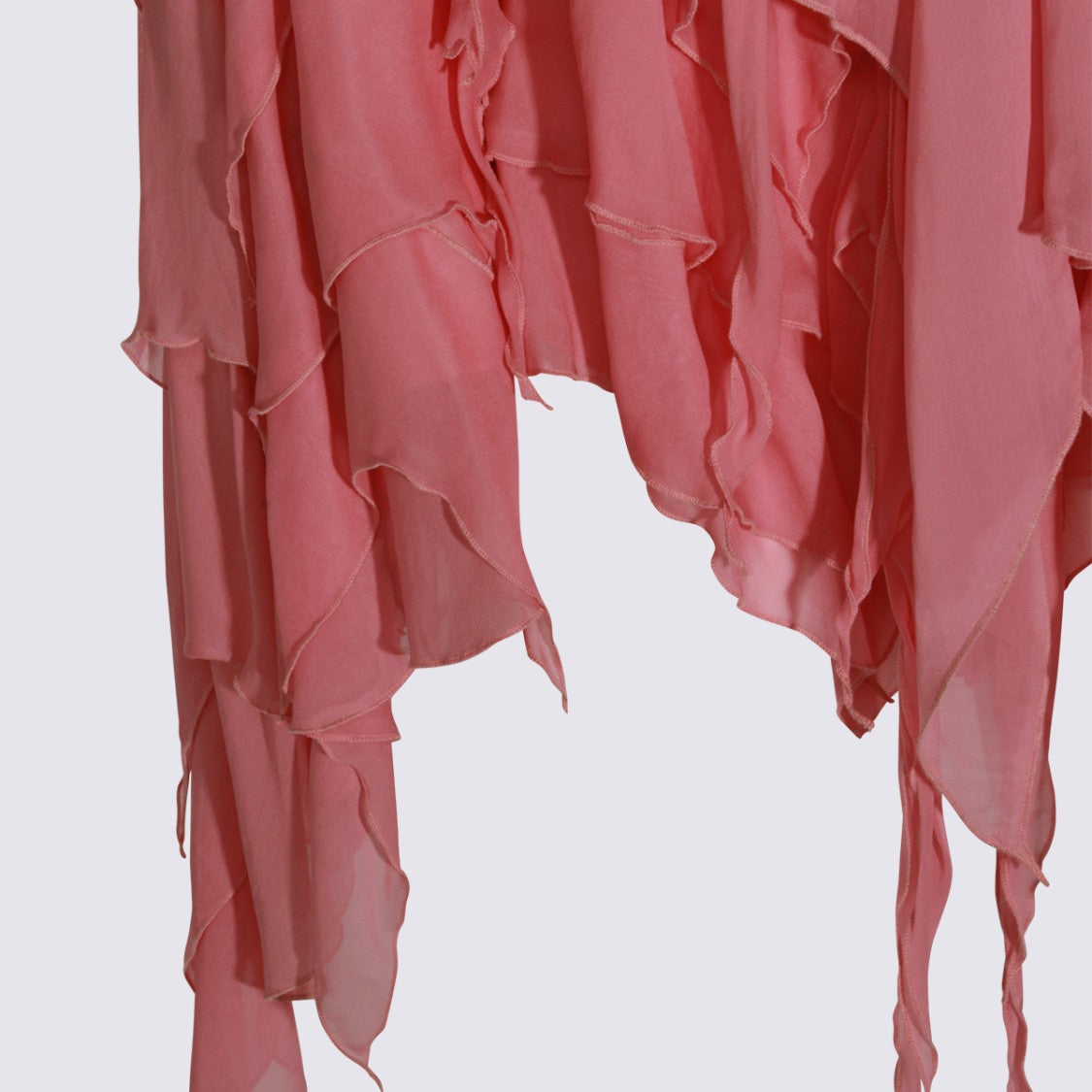 Blumarine Layered Sheer Top With High Neckline