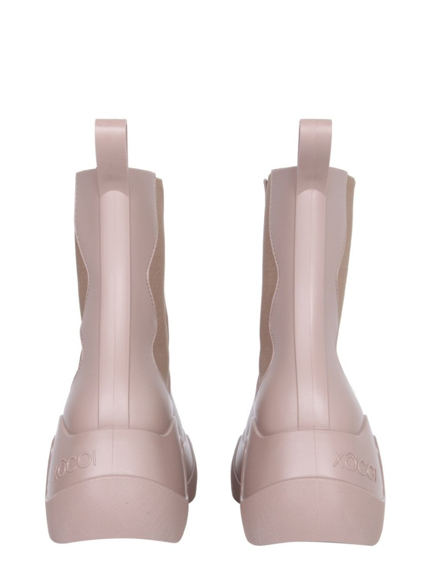 Xocoi Chunky Sculpted Rubber Sole Boots