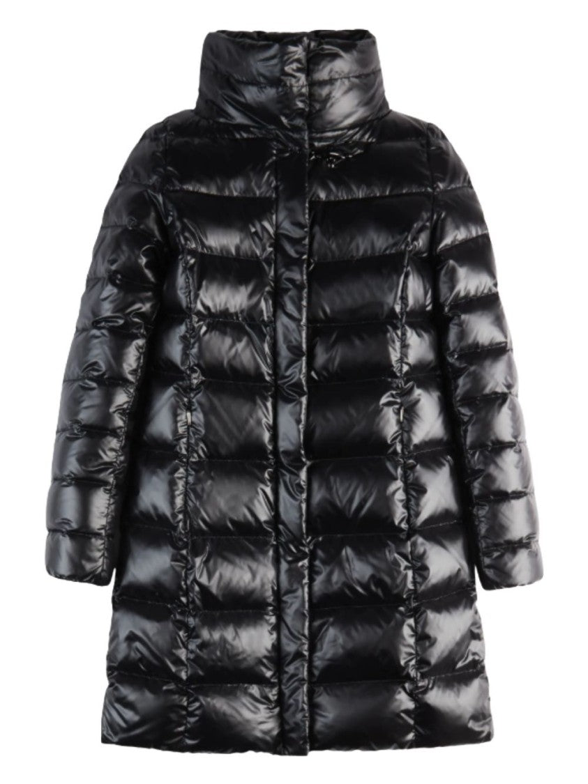 Fay Mid-Length Quilted Down Jacket With High Collar
