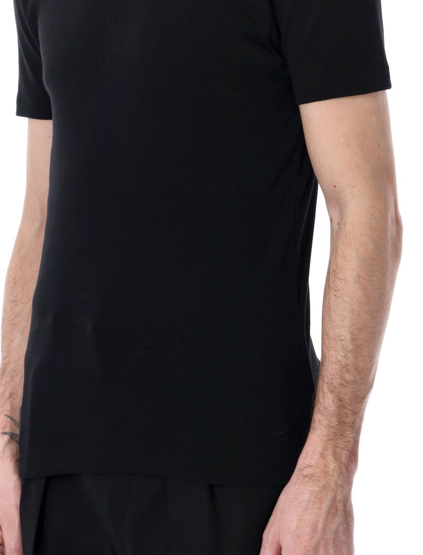 Tom Ford Perforated Ribbed Cotton Baby Tee