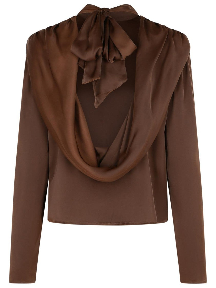 Rotate Bowina' Brown Polyester Blouse