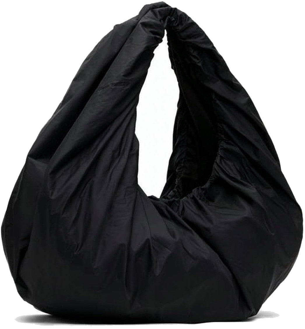 Amomento Gathered Black Shoulder Bag