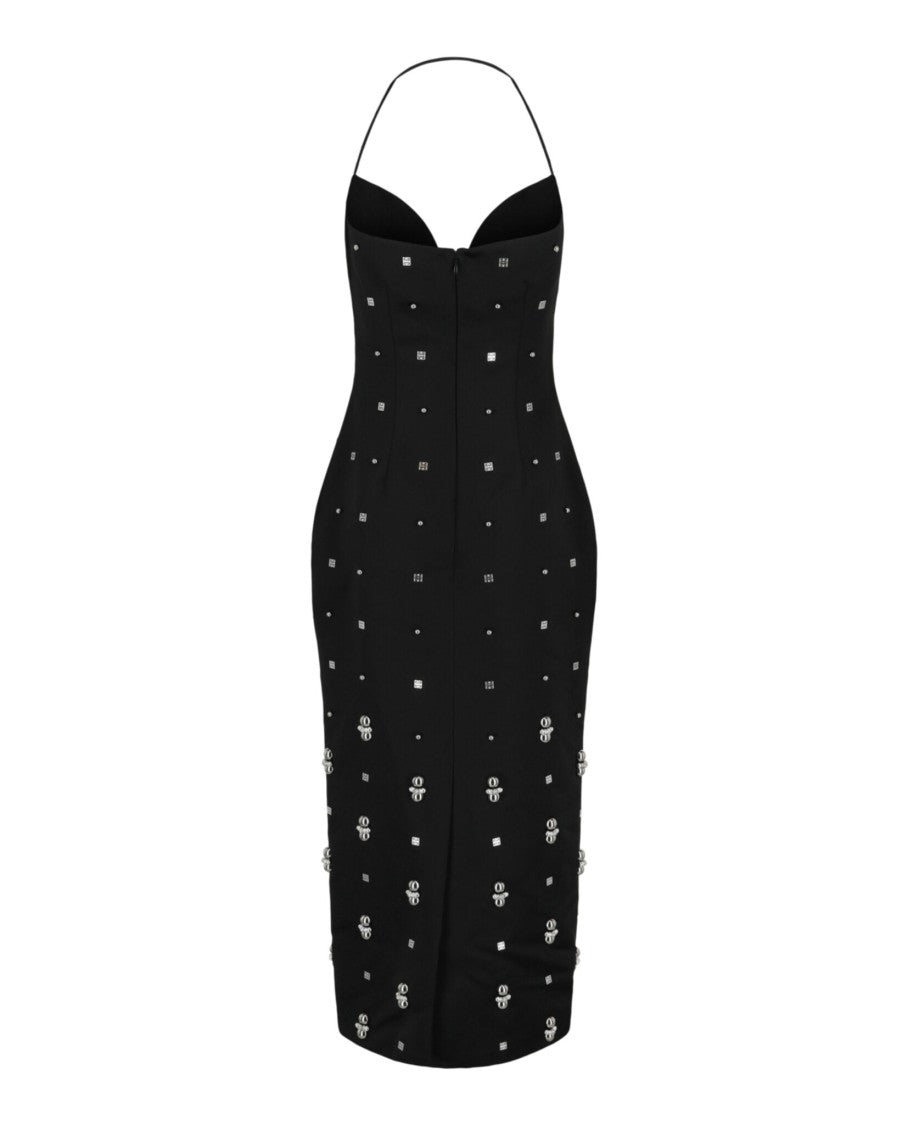 Givenchy 4G Embellished Silk Midi Dress