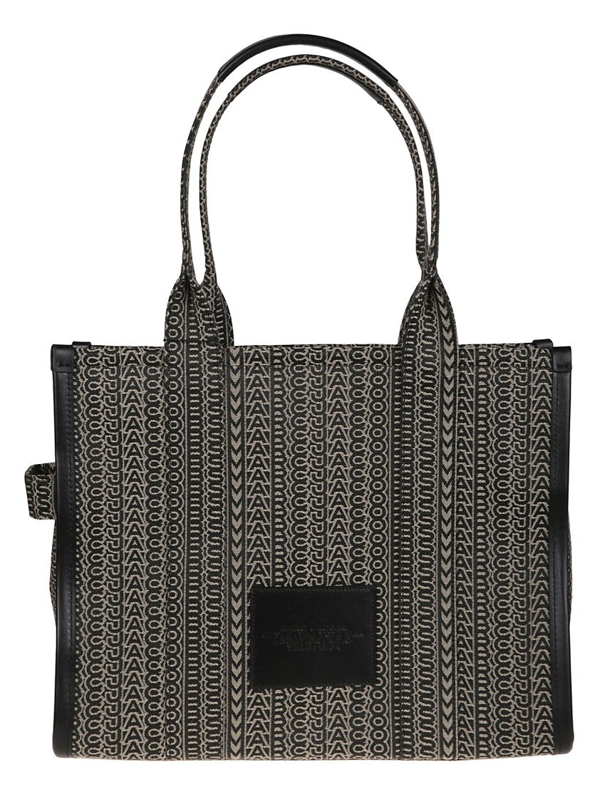 Marc Jacobs Large Jacquard Shopper Bag With Versatile Leather Handles