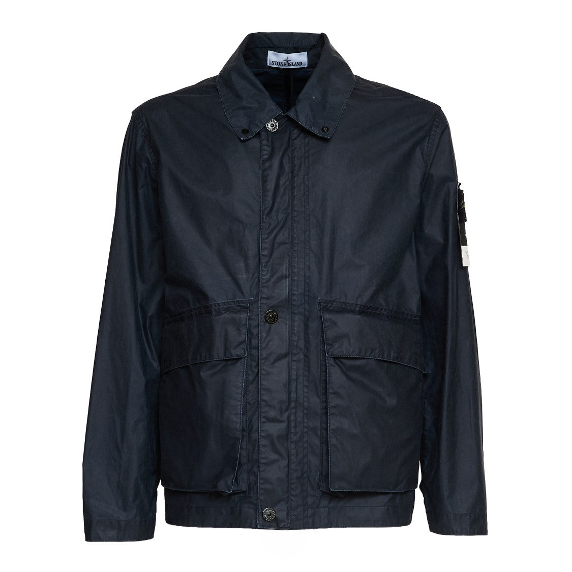 Stone Island Waxed Pigment Cotton Multi-Pocket Jacket