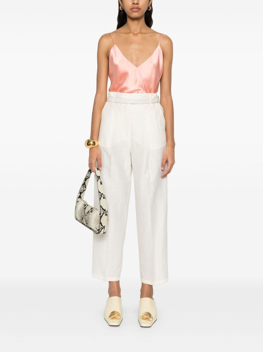 Max Mara Relaxed-Fit Wide Leg Trousers With Pleated Front