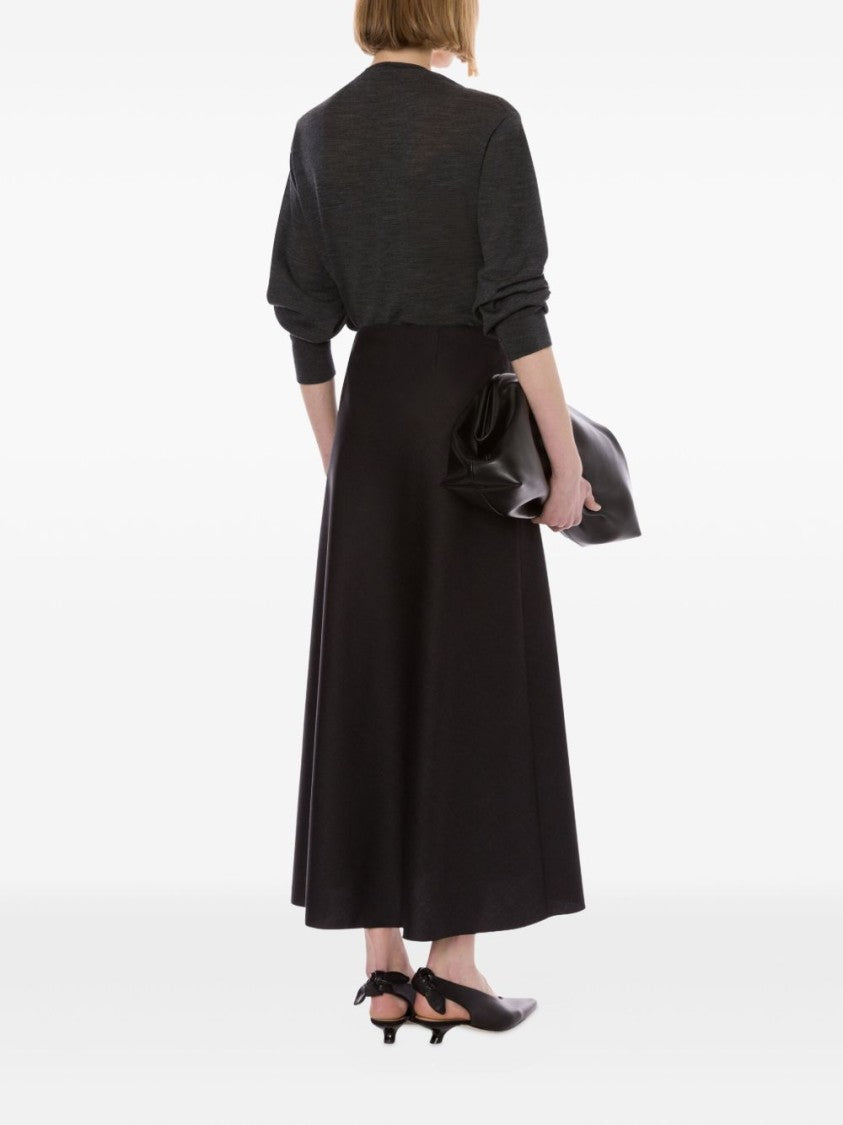 Alberta Ferretti High-Waisted Midi Skirt In Structured Fabric