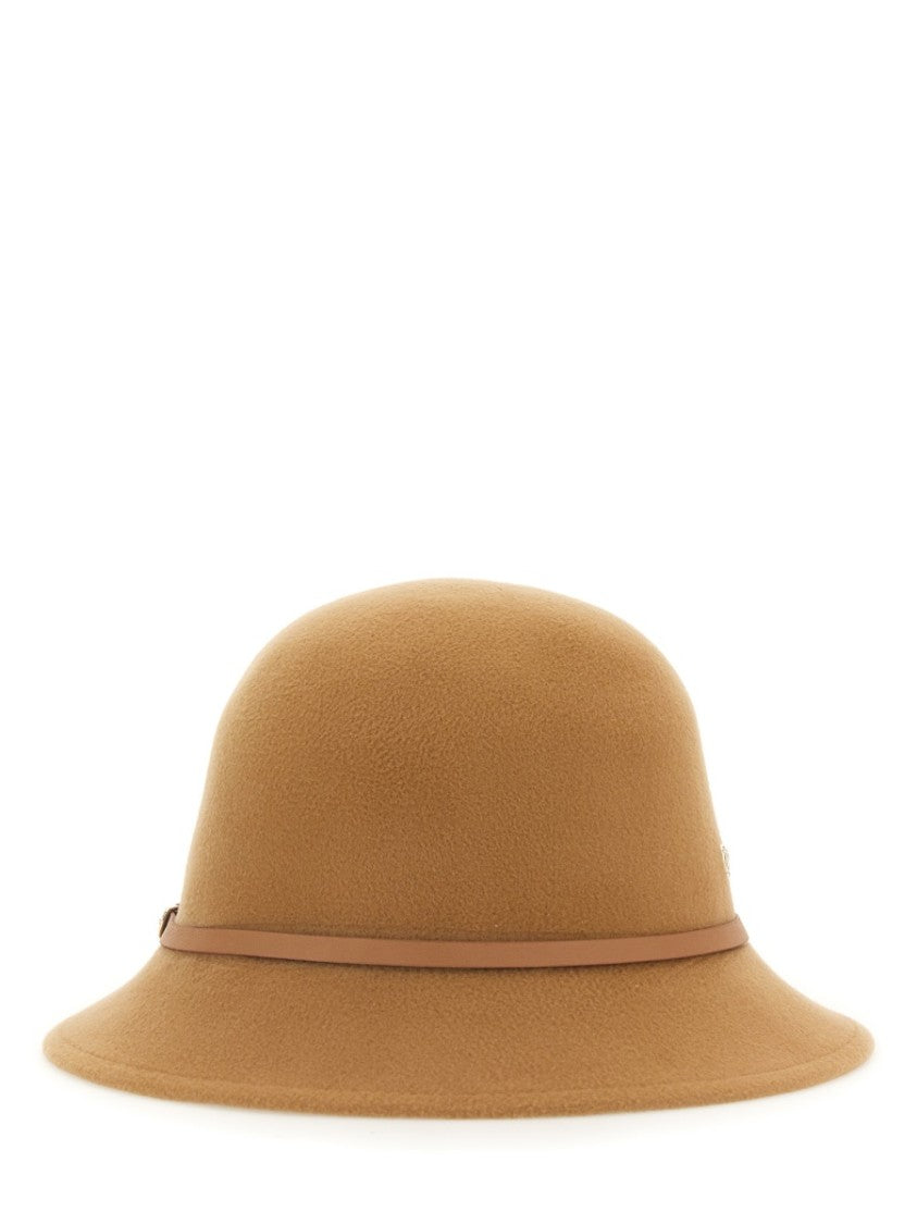 Helen Kaminski Leather-Trimmed Wool Bucket Hat With Soft Crown