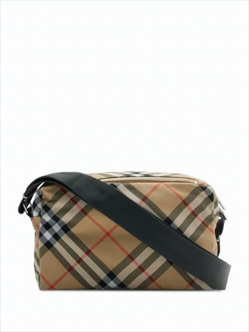 Burberry Rectangular Crossbody Bag With Classic Check Pattern