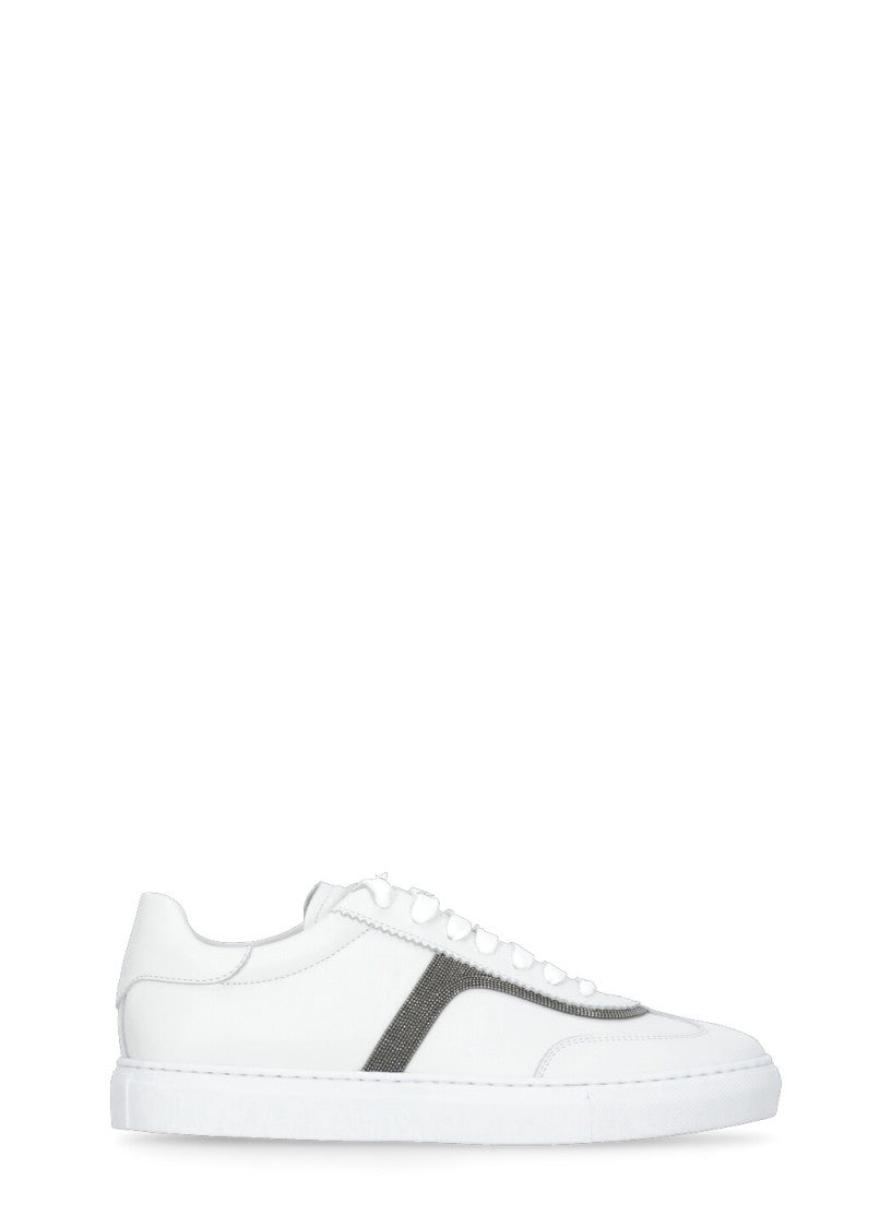Brunello Cucinelli White Leather Sneakers