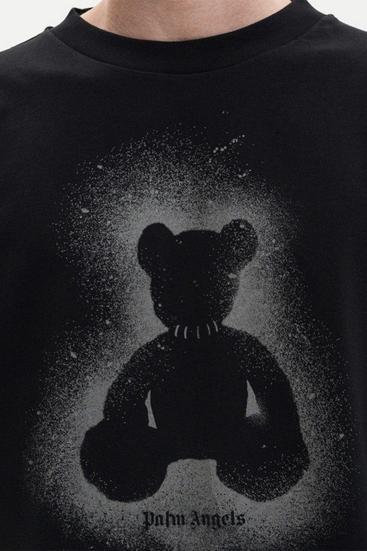 Palm Angels Black Cotton Printed T-Shirt