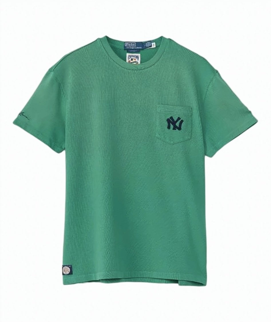 Polo Ralph Lauren Solid Green Short-Sleeve T-Shirt With Textured Fabric