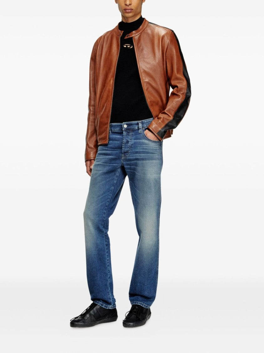 Diesel Classic Straight-Leg Jeans With Medium Blue Wash