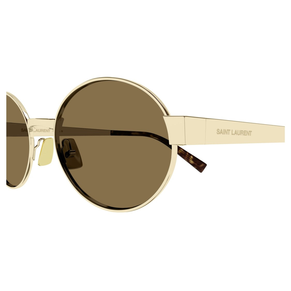 Saint Laurent Sl 692 Oval-Shaped Gold-Tone Sunglasses