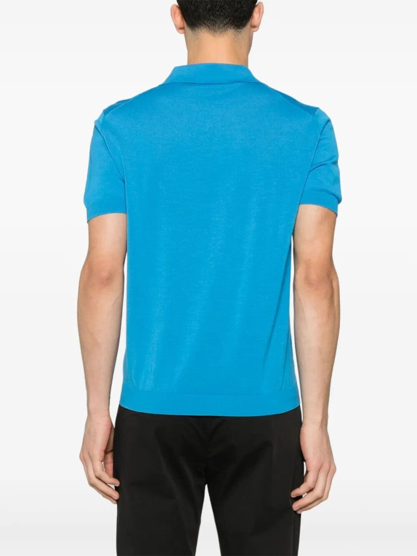 Drumohr Tailored Short Sleeve V-Neck Polo