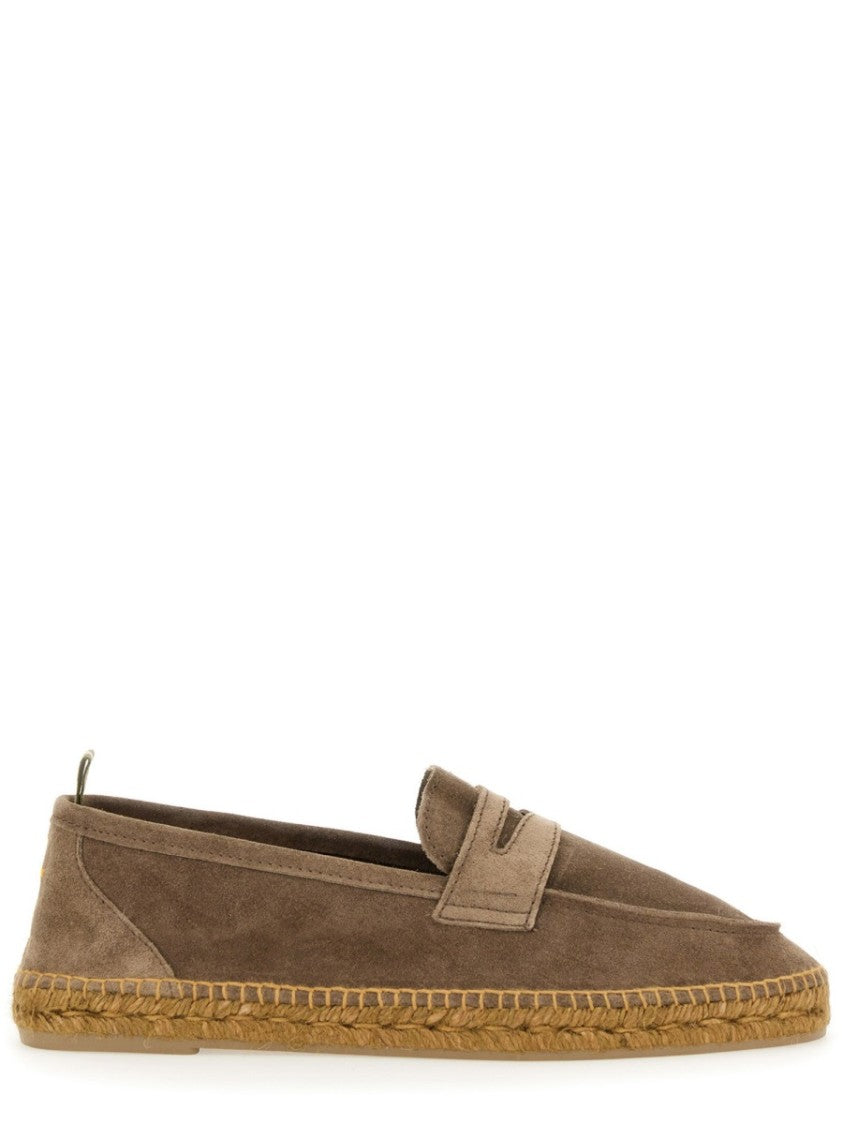 Castaner Brown Nacho Suede Woven Loafers