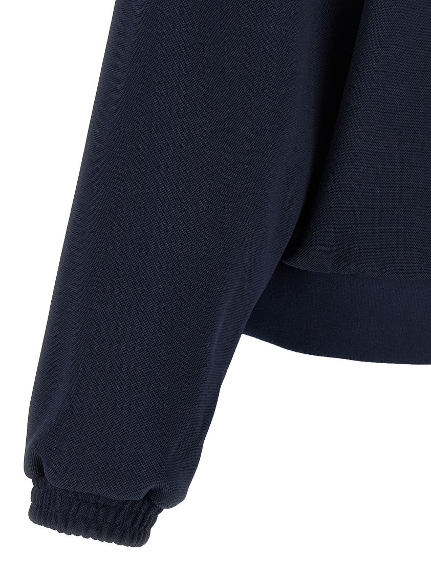 Adidas Originals Black Calfskin Leather Sweatshirt