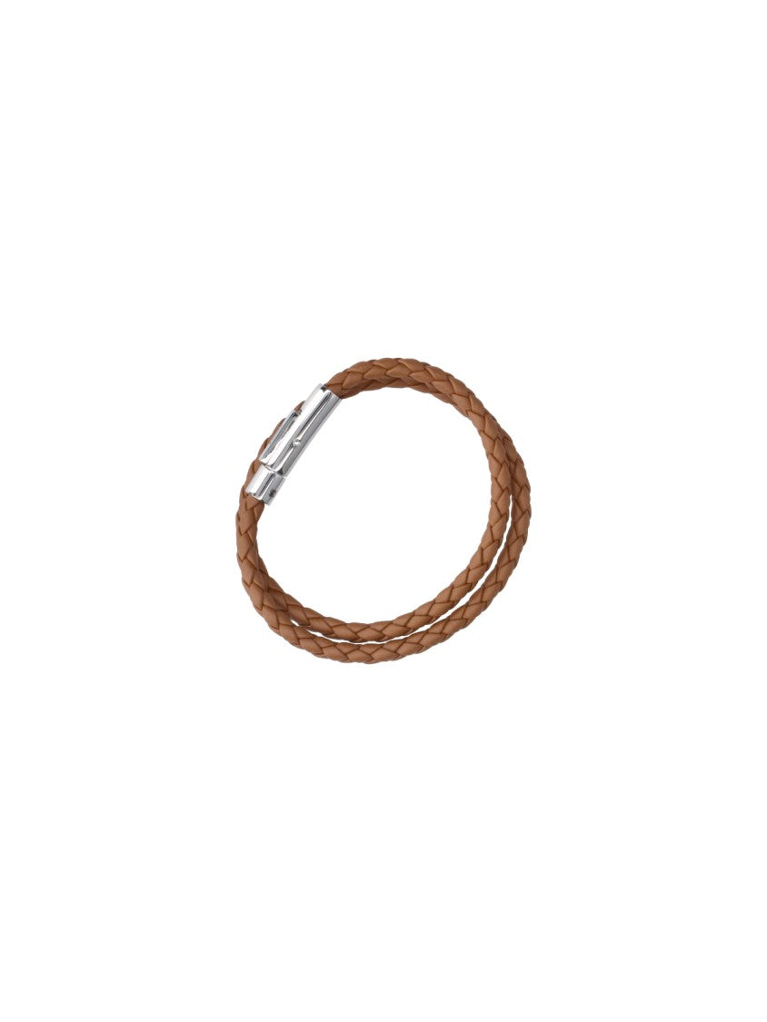 Tod's Brown Mycolors Braided Leather Bracelet