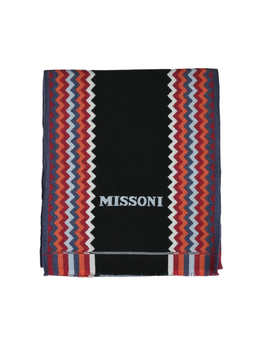 Missoni Missoni Wool Scarf - Black/Grey