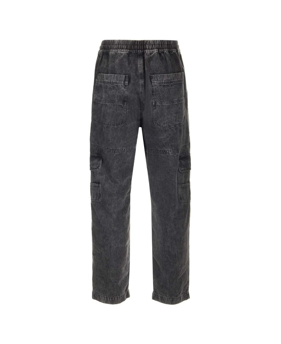 Isabel Marant Relaxed Fit Black Denim Pants With Adjustable Waistband