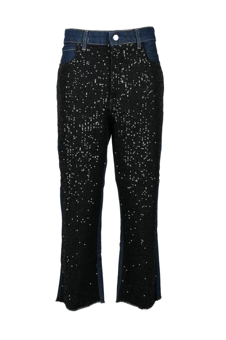 ..,Merci Rose Blue Rose Regular Fit Jeans Sequins