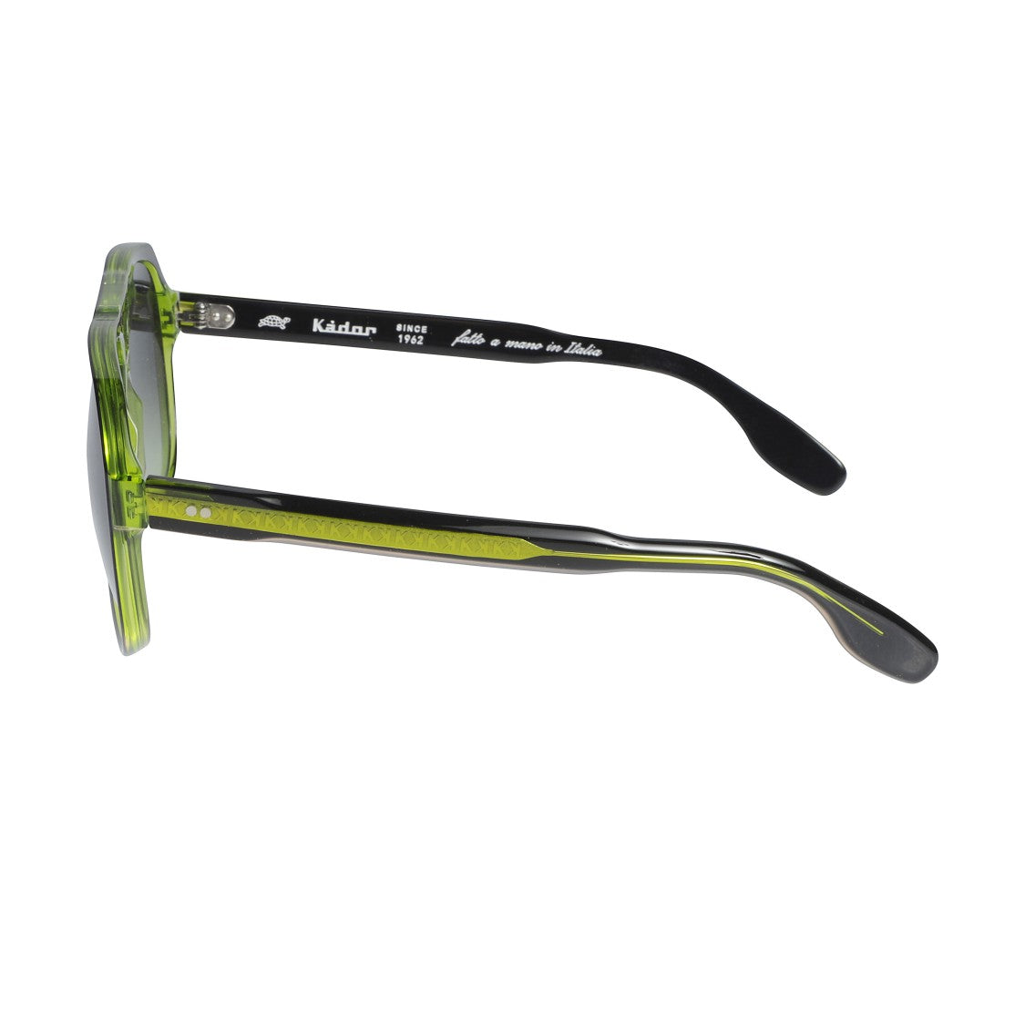 Kador Big Pilot Translucent Green Aviator Sunglasses With Gradient Lenses