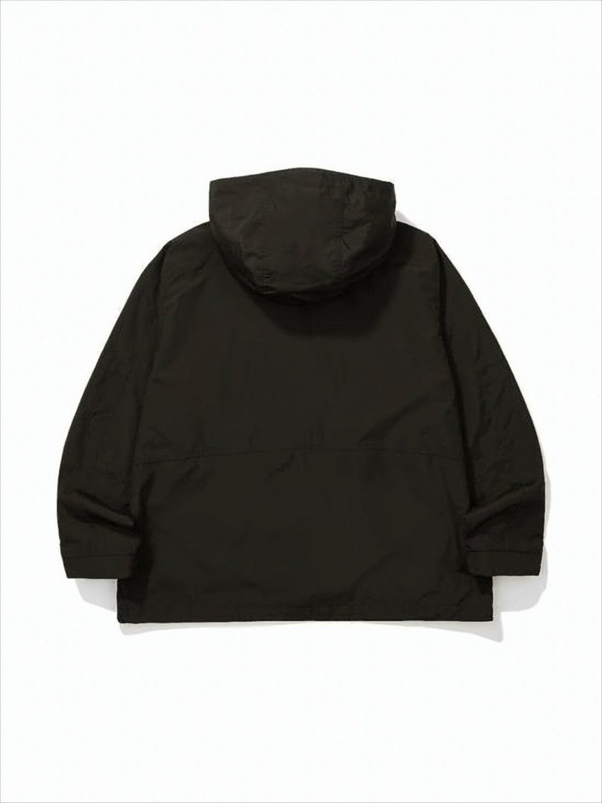 Sierra Designs Minimalist Black Nylon Jacket With Adjustable Hood