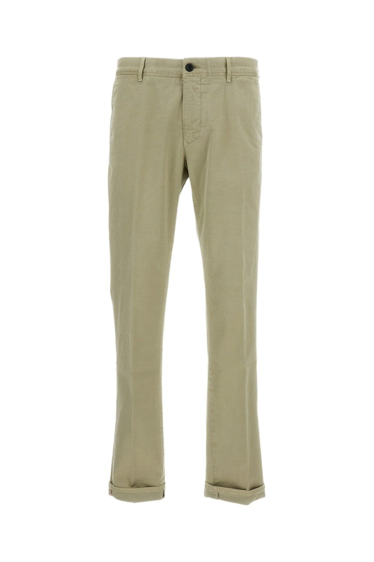 Incotex Green Slim Fit Cotton Trousers