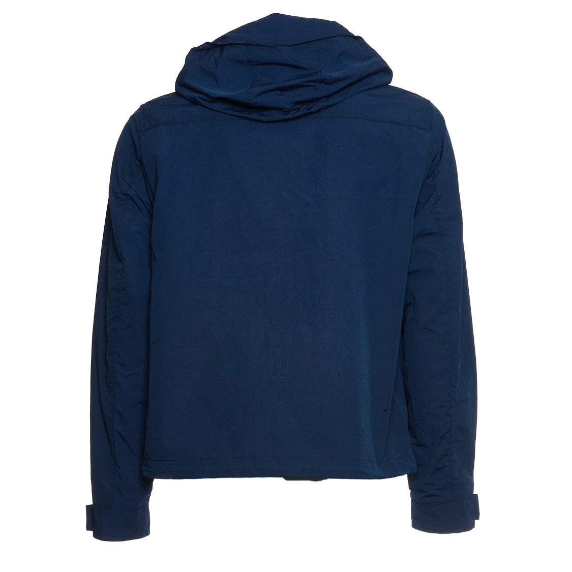 Manifattura Ceccarelli Navy Blazer Coat With Concealed Zip Collar