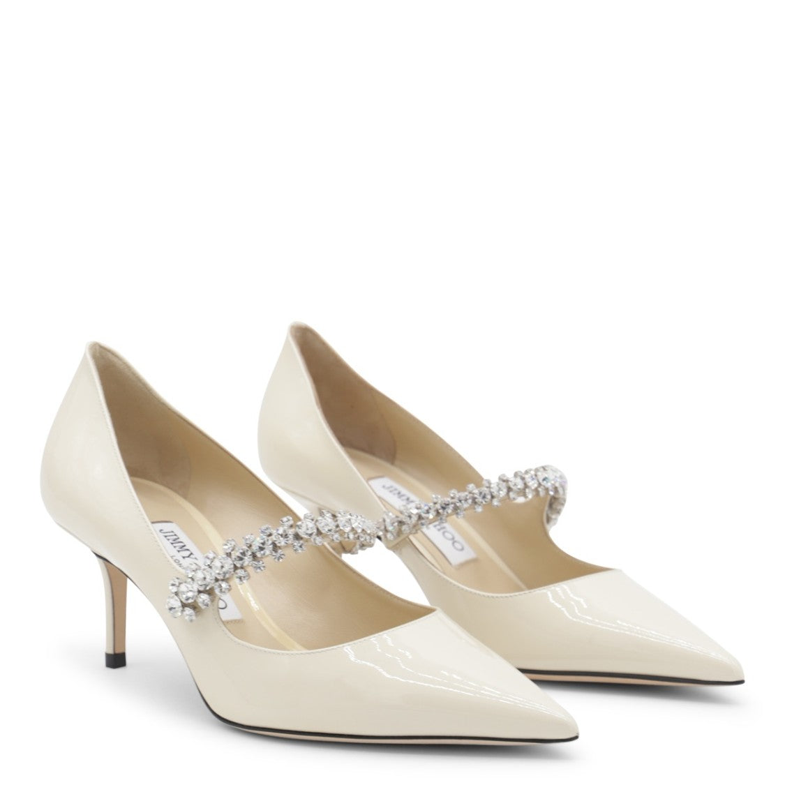 Jimmy Choo White Leather Pumps