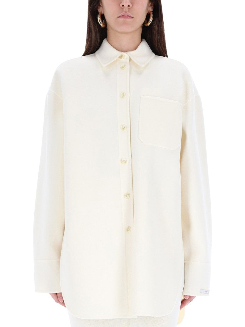 Sportmax Relaxed Virgin Wool Oversized Shirt