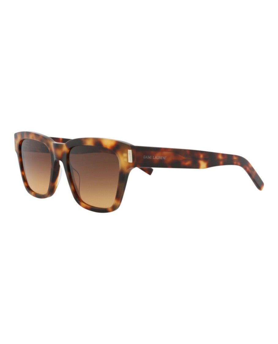 Saint Laurent Tortoiseshell Acetate Square-Frame Sunglasses