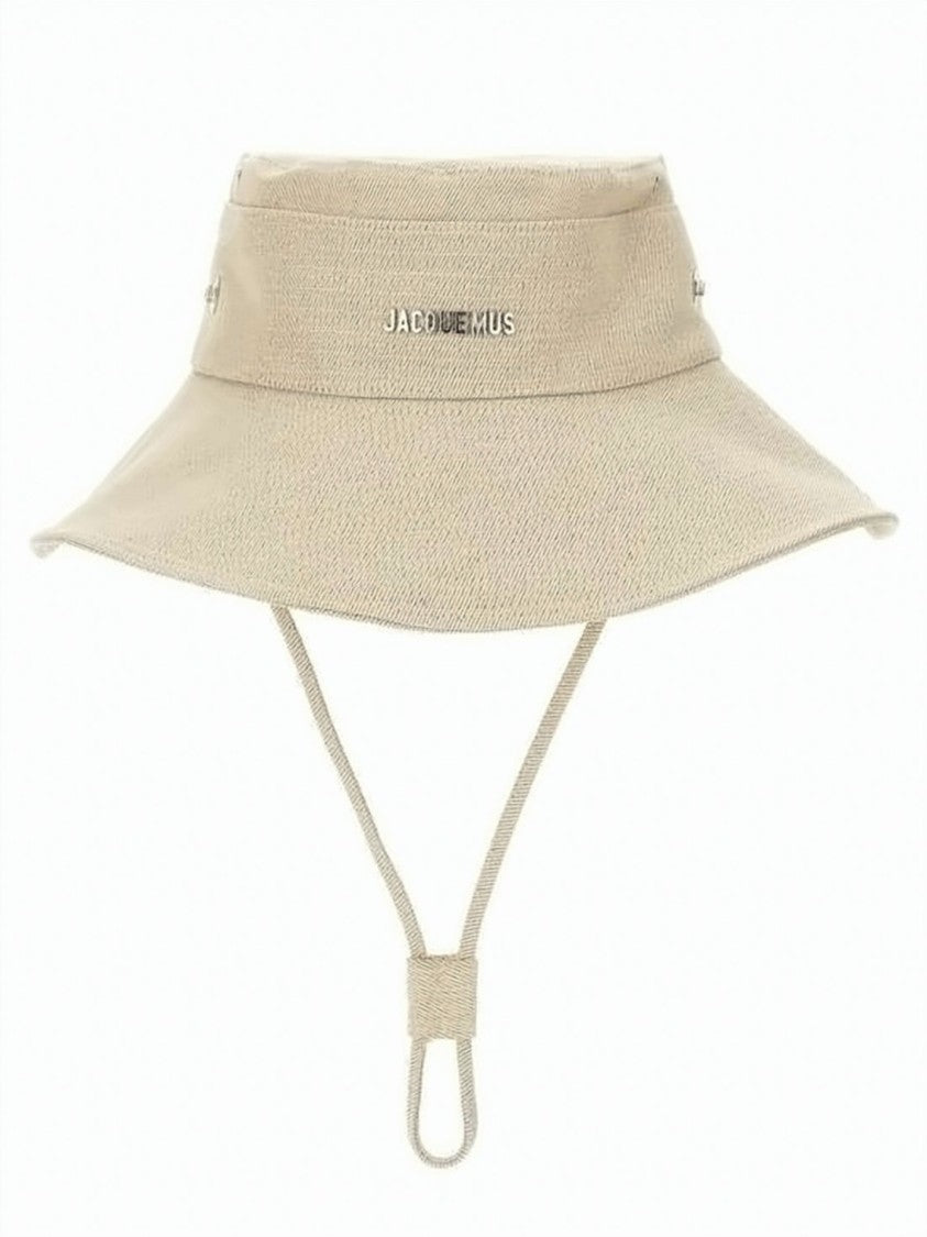 Jacquemus Textured Fabric Bucket Hat With Adjustable Chin Strap