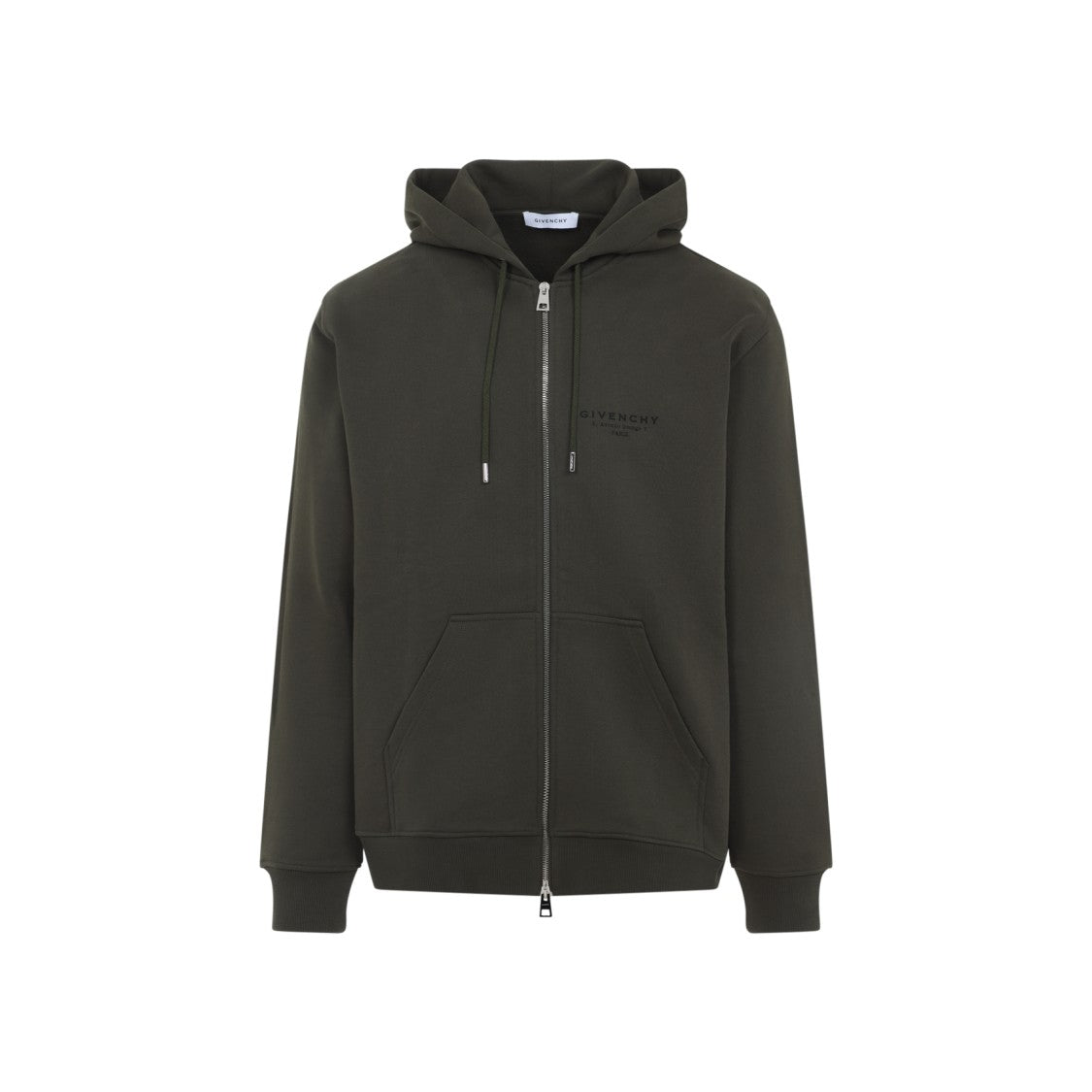 Givenchy Classic Zip-Up Hooded Sweatshirt With Branding