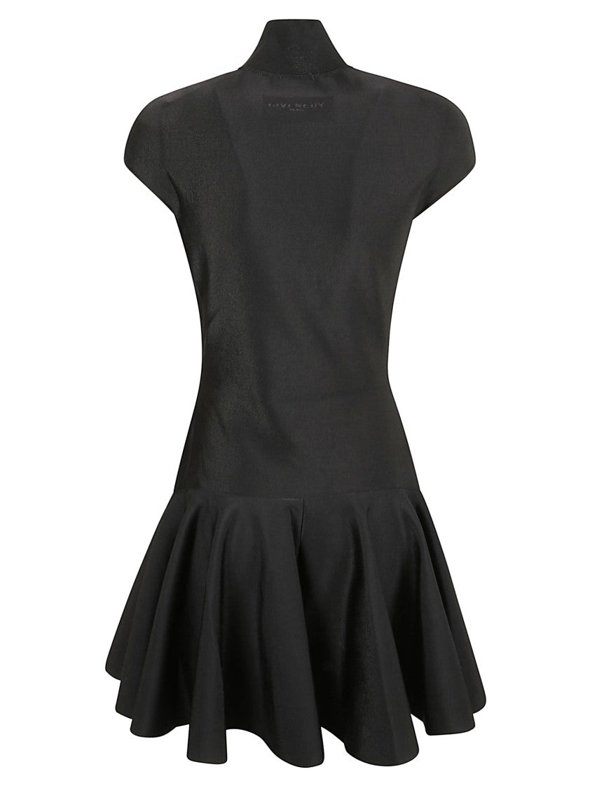 Givenchy Cap Sleeve Mini Dress With High Neck