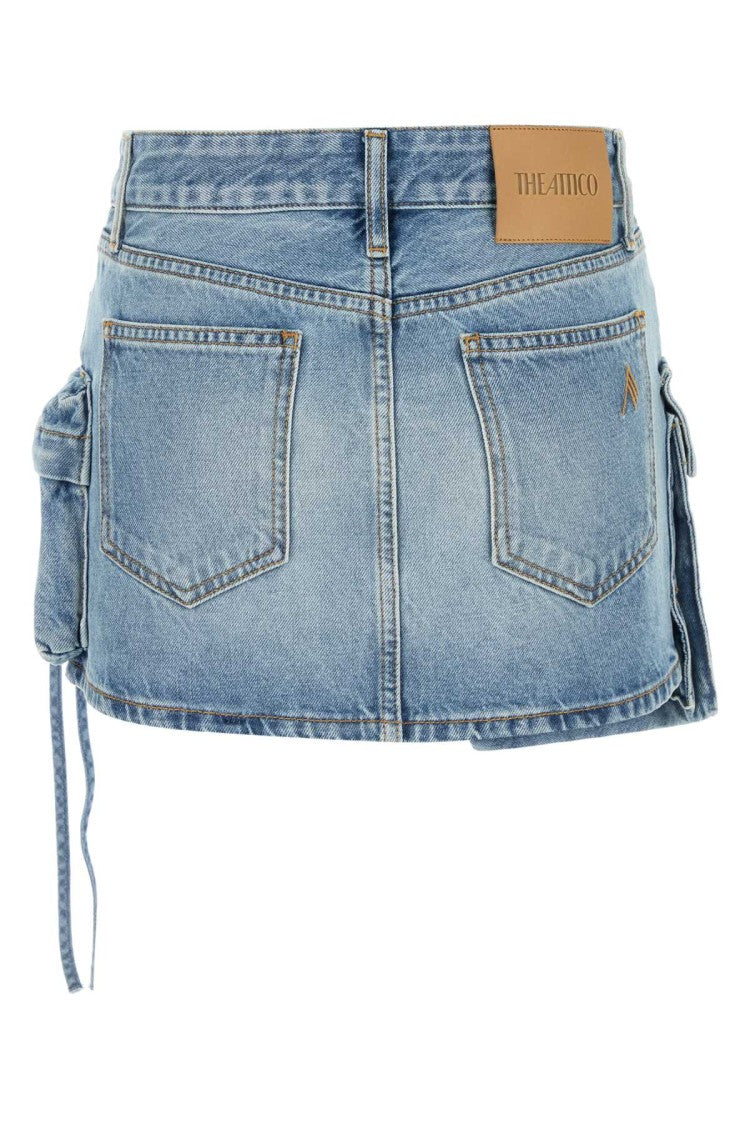 The Attico Denim Mini Skirt