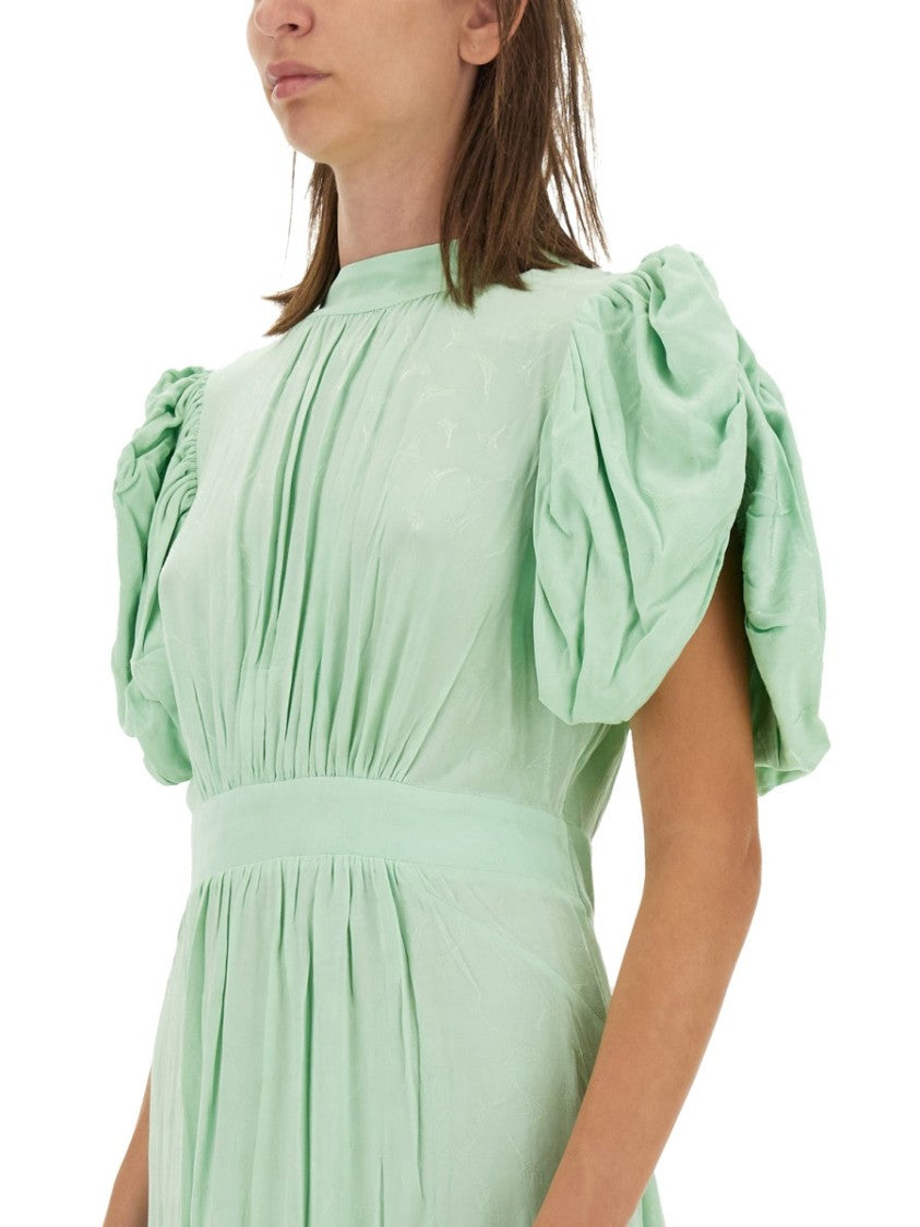 Rotate Birger Christensen Puff Sleeve Midi Dress