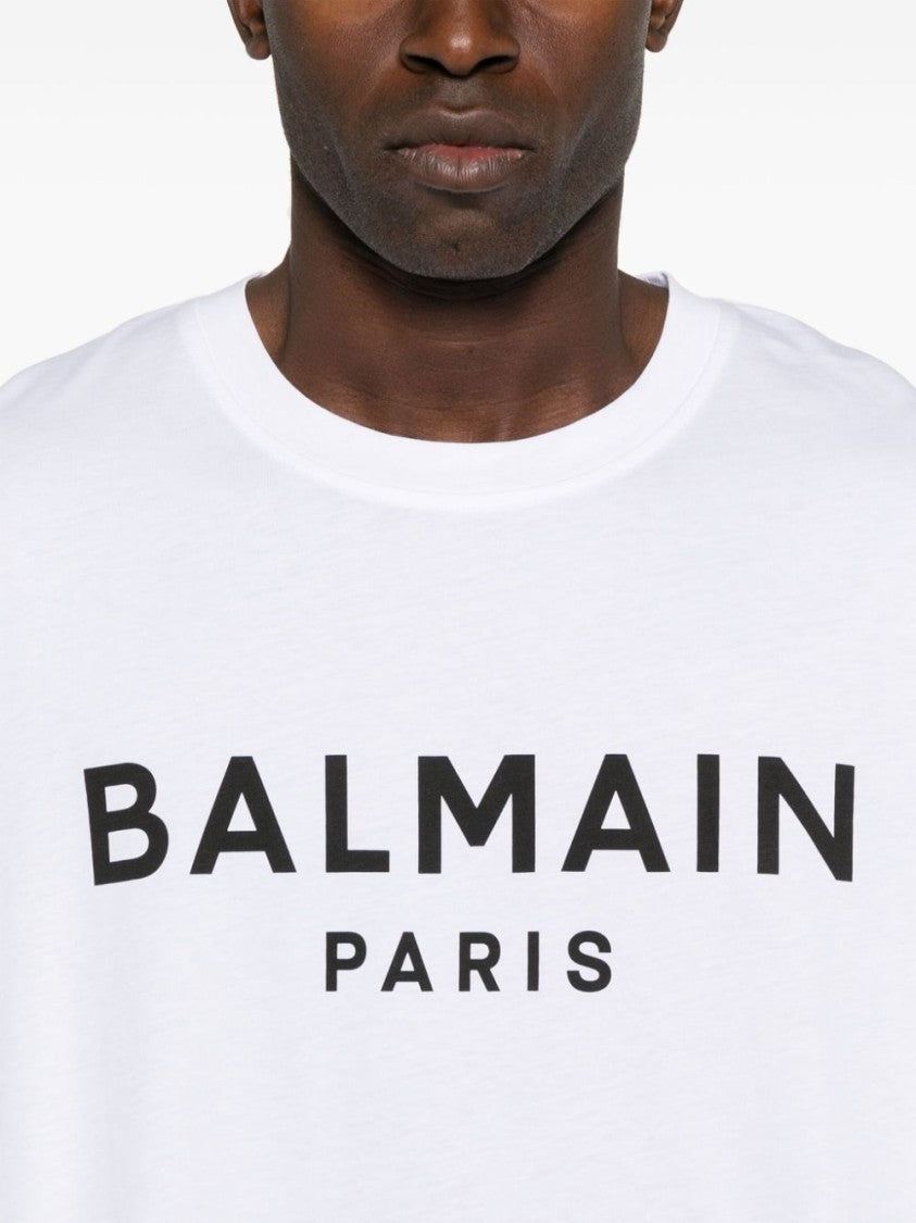 Balmain White Crew Neck T-Shirt