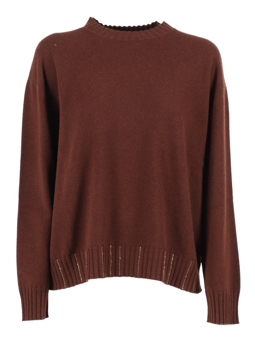 Fabiana Filippi Platinum Ebon Crew Neck Sweater