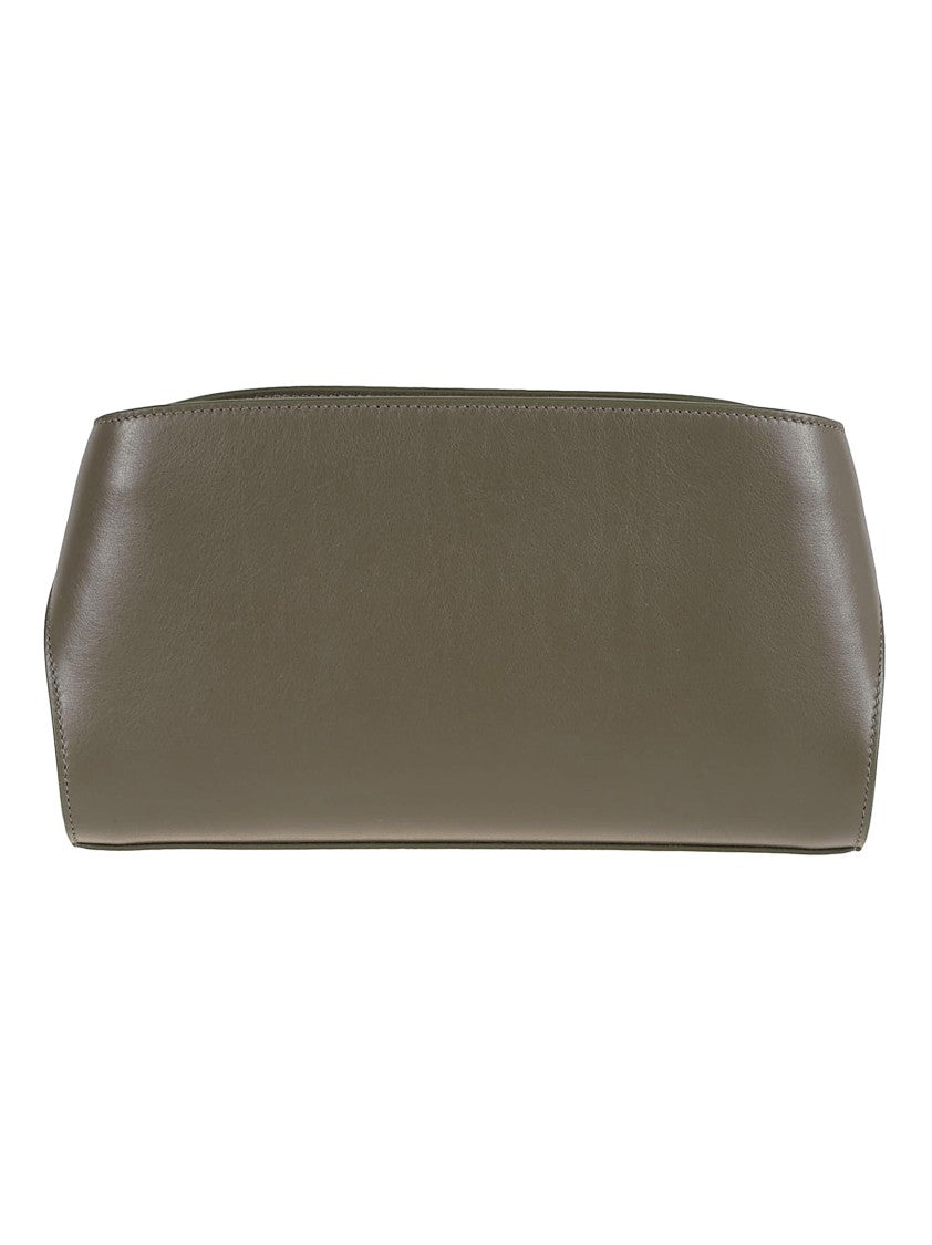 Ferragamo Structured Leather Bag With Iconic Gancini Buckles