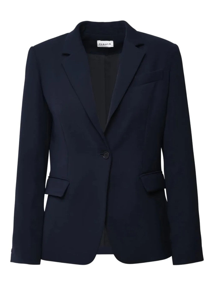 P.A.R.O.S.H. Tailored Single-Breasted Blazer With Notch Lapel
