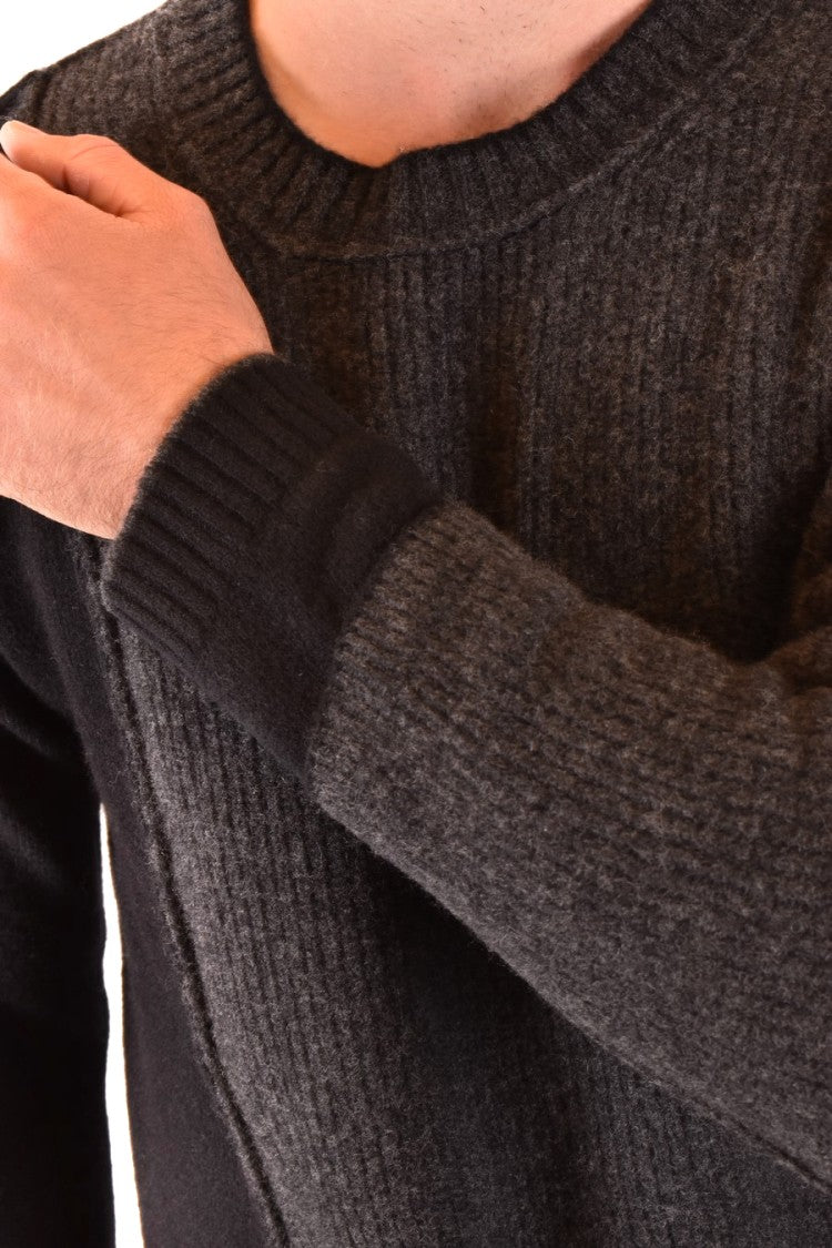 Isabel Benenato Multicolored Knit Sweater With Unique Patchwork Design