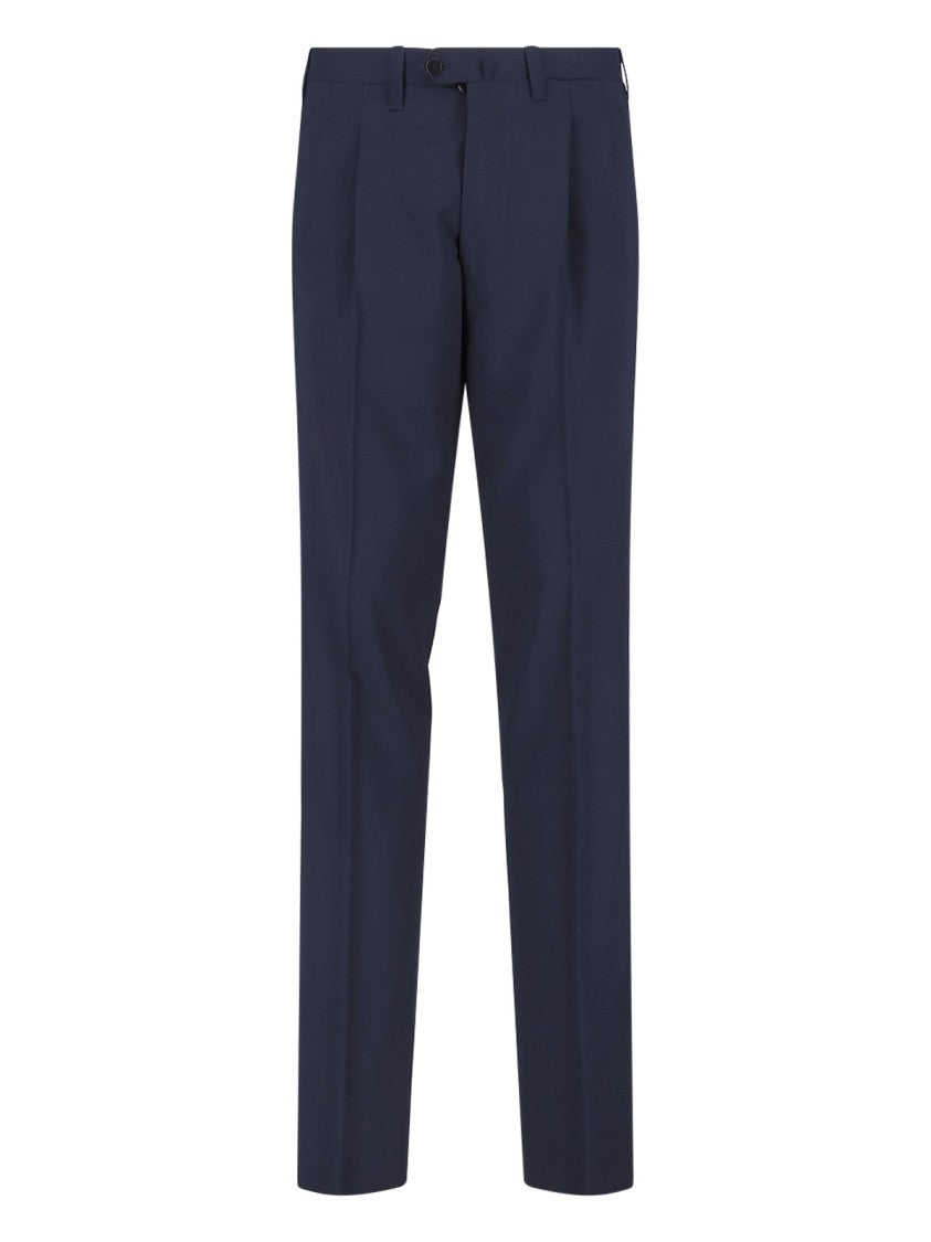 Cesare Attolini Navy Blue Double-Breasted Virgin Wool Suit