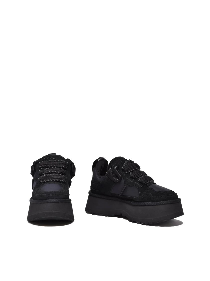 Ugg Black Leather-Blend Platform Sneakers