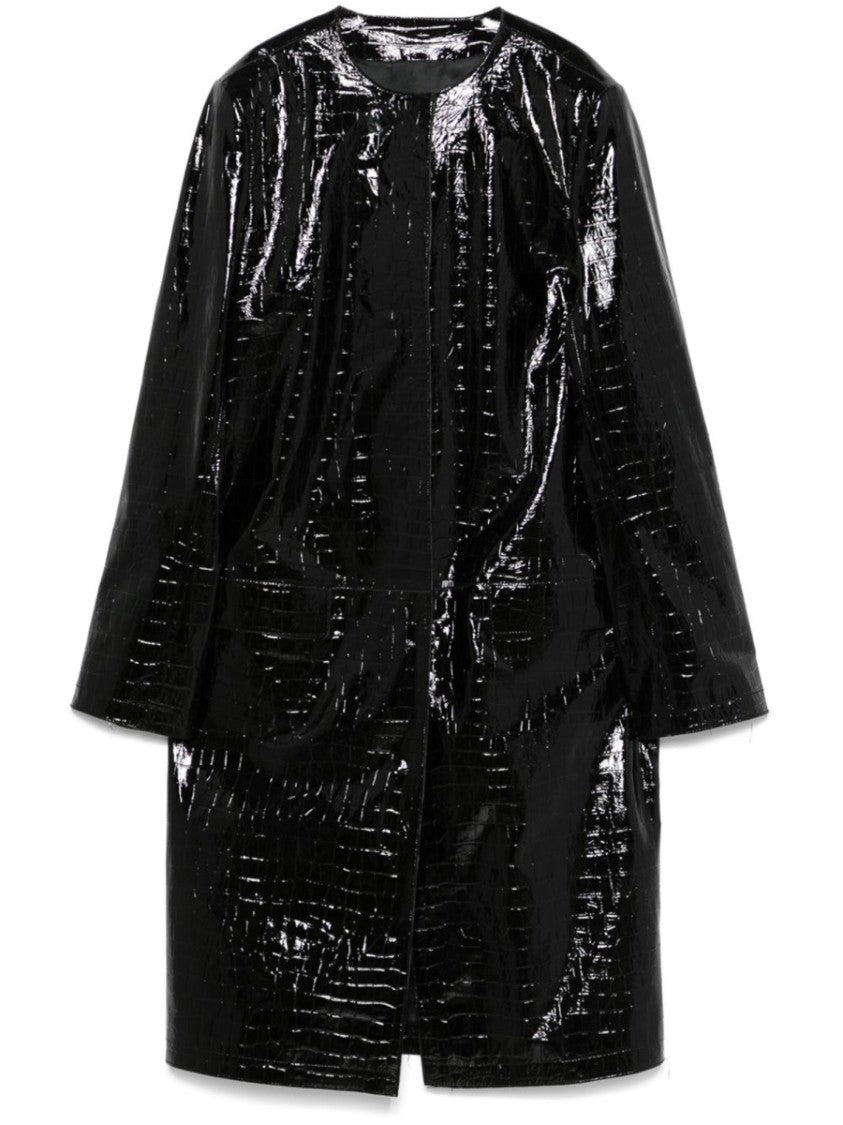 Totême Lamb Leather Crocodile Texture Jacket